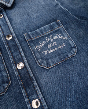 Dolce&Gabbana Children's blue denim shirt with logo L44S32LDC94812+