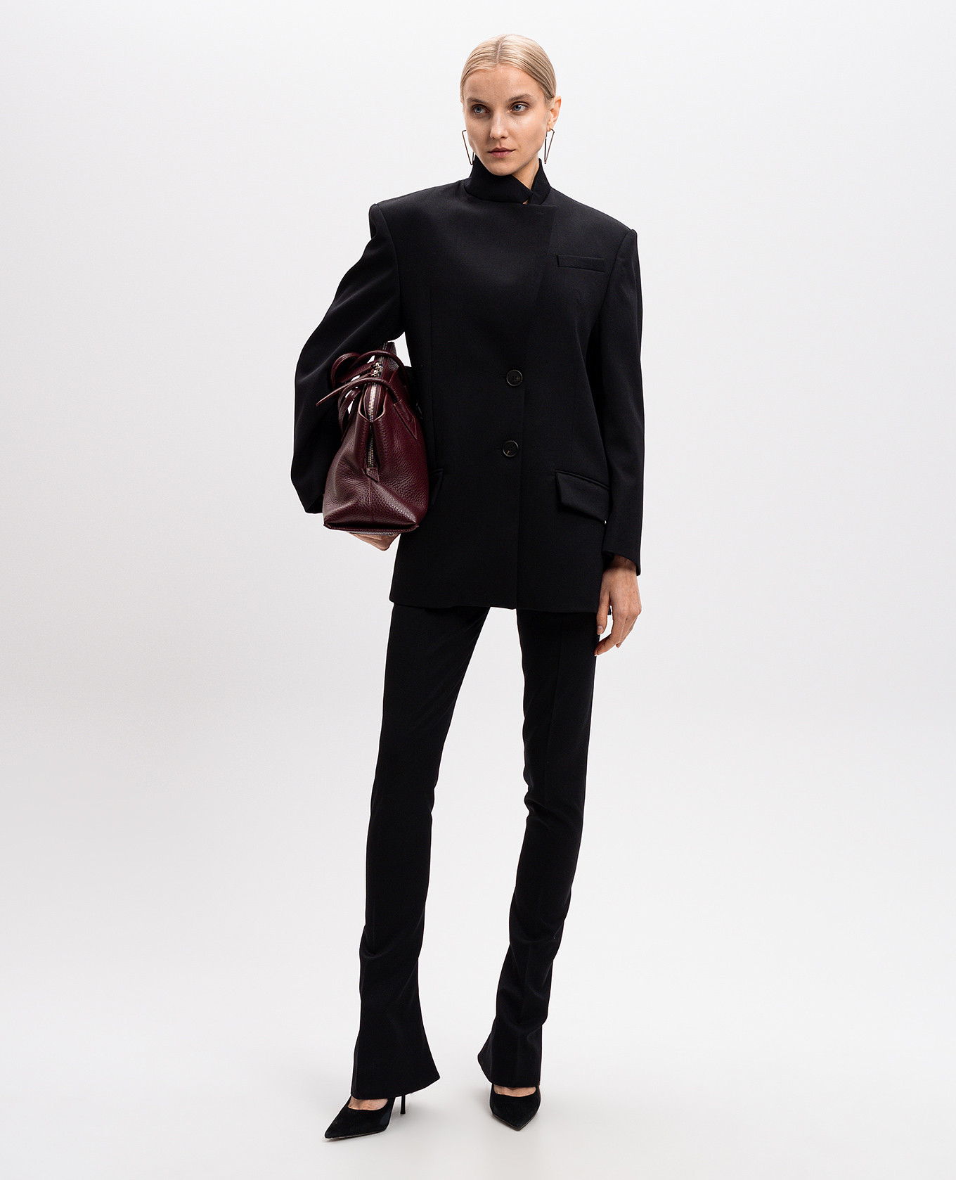Black wool flared pants The Attico 2