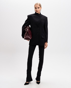 The Attico Black wool flared pants 250WCP00250WWW046AA