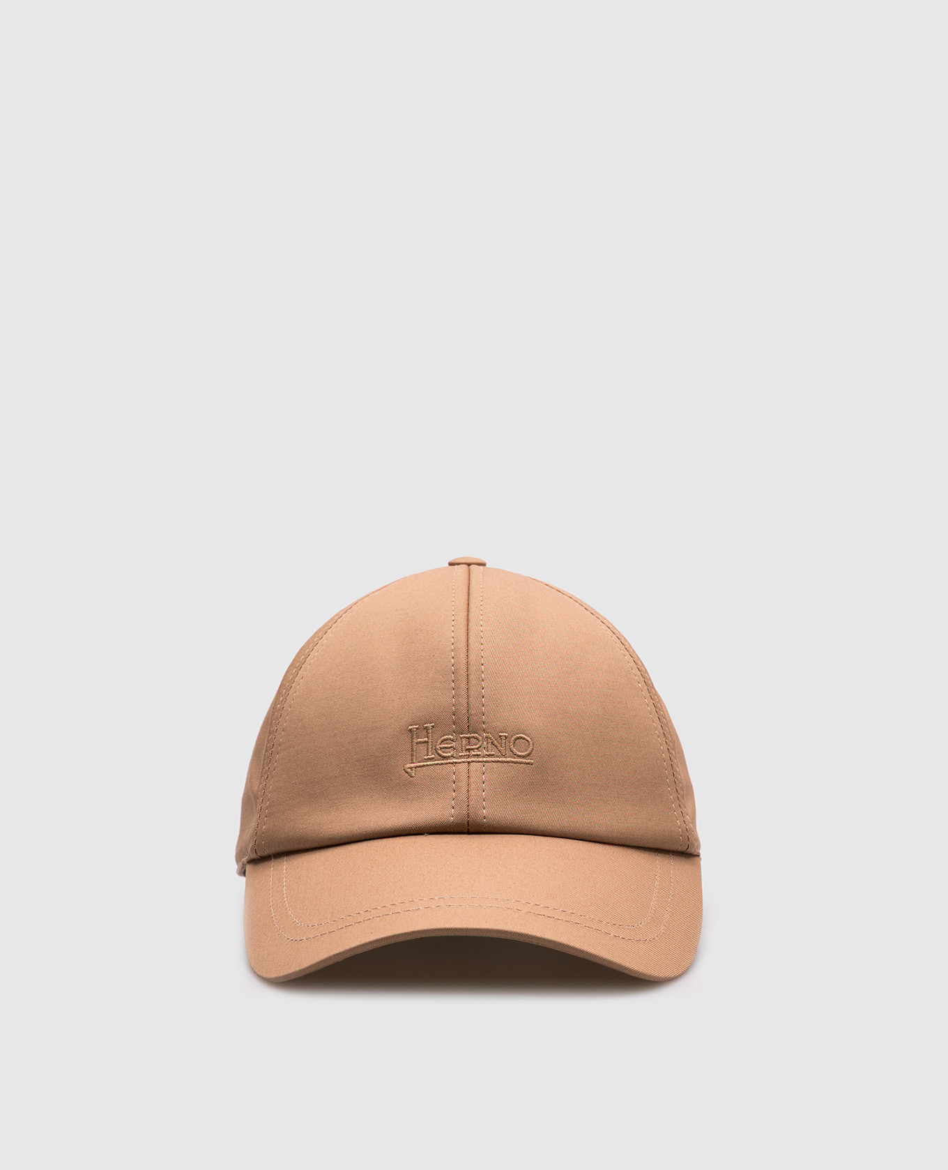 

Beige cap with logo embroidery Herno