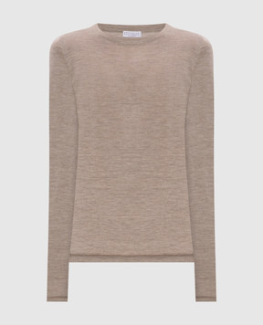 Brunello Cucinelli Beige cashmere and silk jumper M13800000P