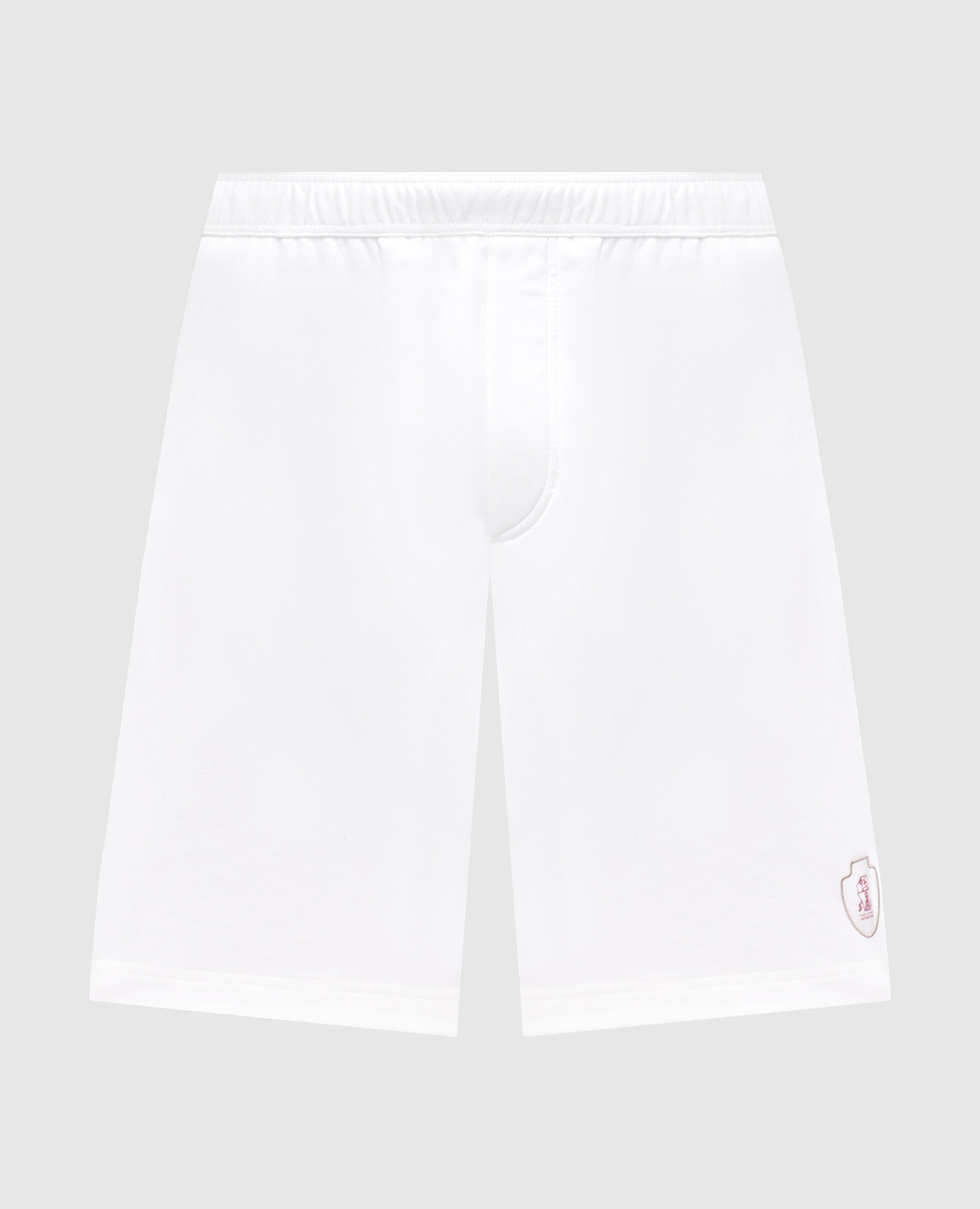 

White shorts with logo print Brunello Cucinelli