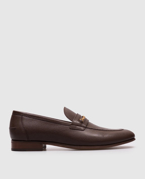 Valentino Brown leather loafers with VLogo Signature emblem 7Y2S0K73ZWD