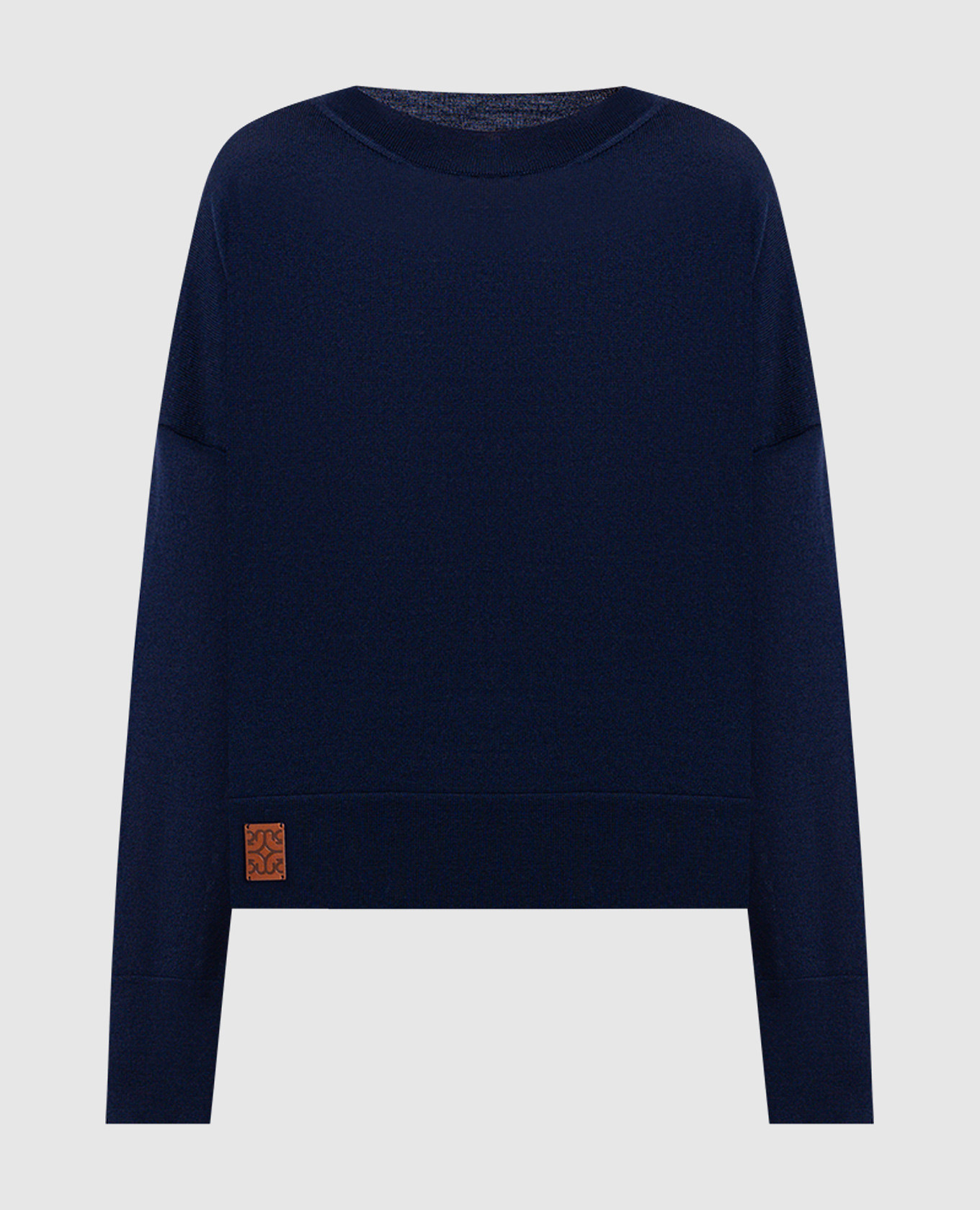 Larkin blue wool sweater Momoni