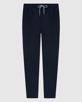 Brunello Cucinelli Blue sports pants with wool and silk MM8313243G