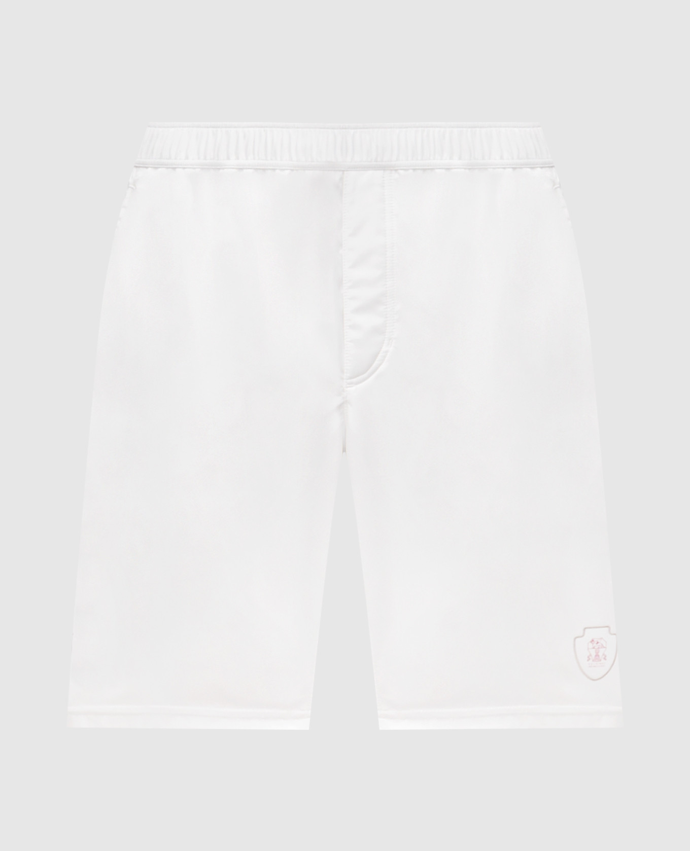 

White shorts with emblem Brunello Cucinelli