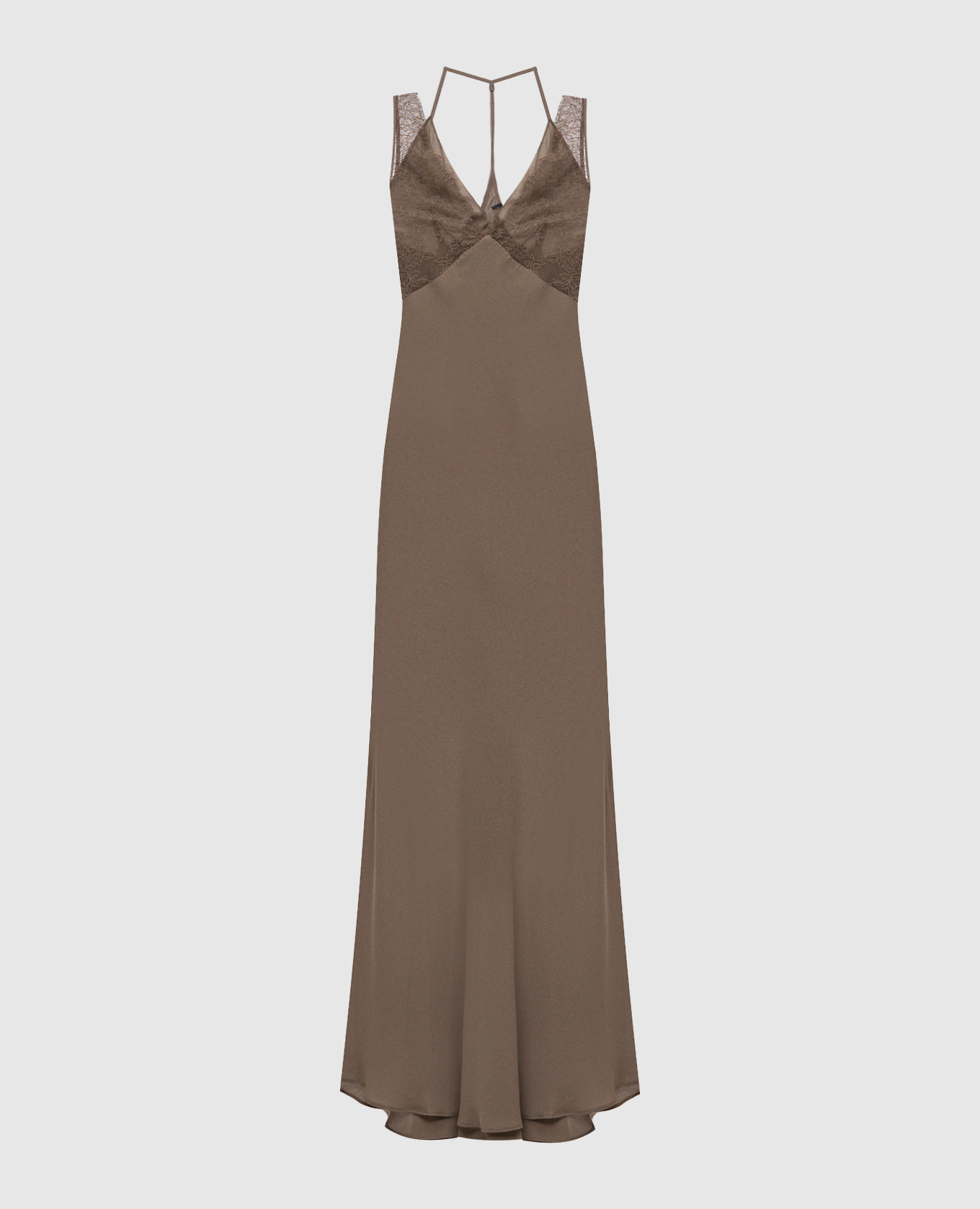 

Khaki double-layer silk dress Jacob Lee