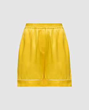 Dolce&Gabbana Yellow silk shorts FTC42TFU1NU