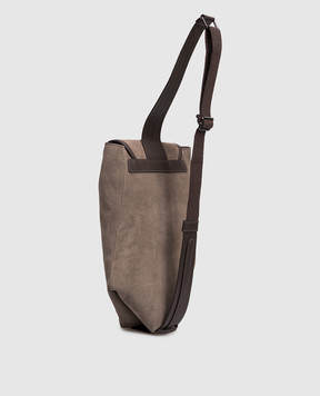 Peserico Brown suede sling bag S38364C0CC681