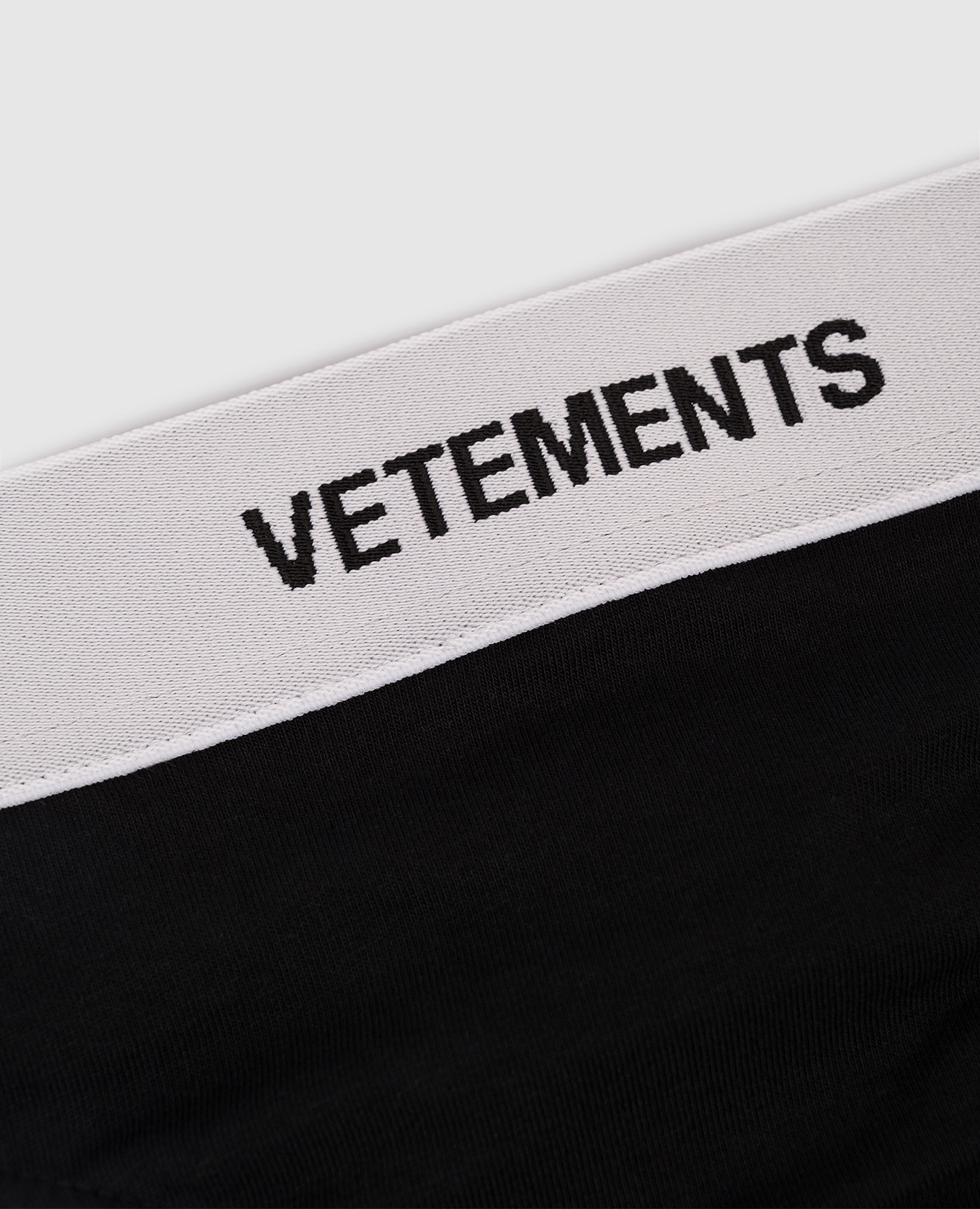 

Black logo thong panties Vetements