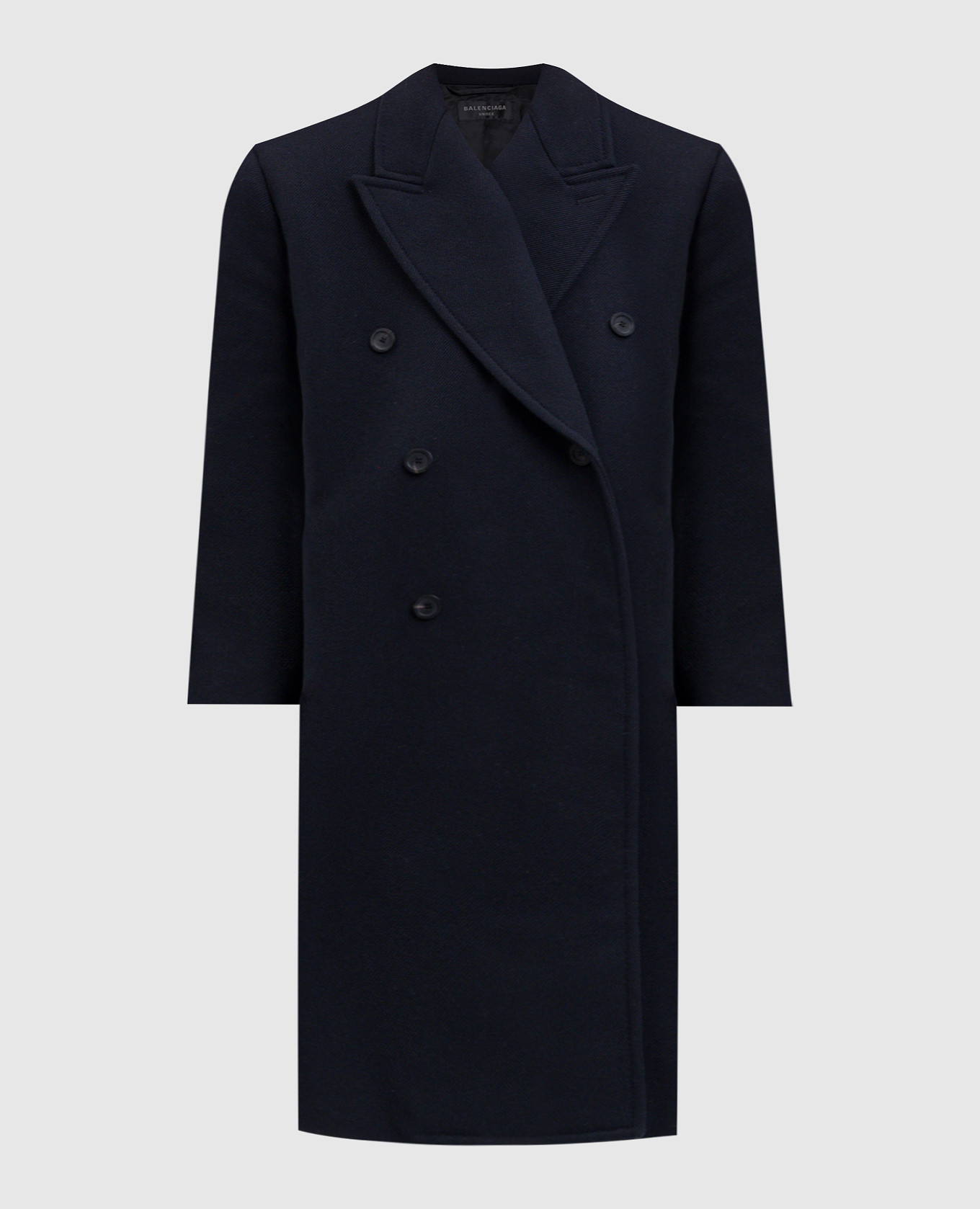 

Blue double-breasted coat with wool Balenciaga