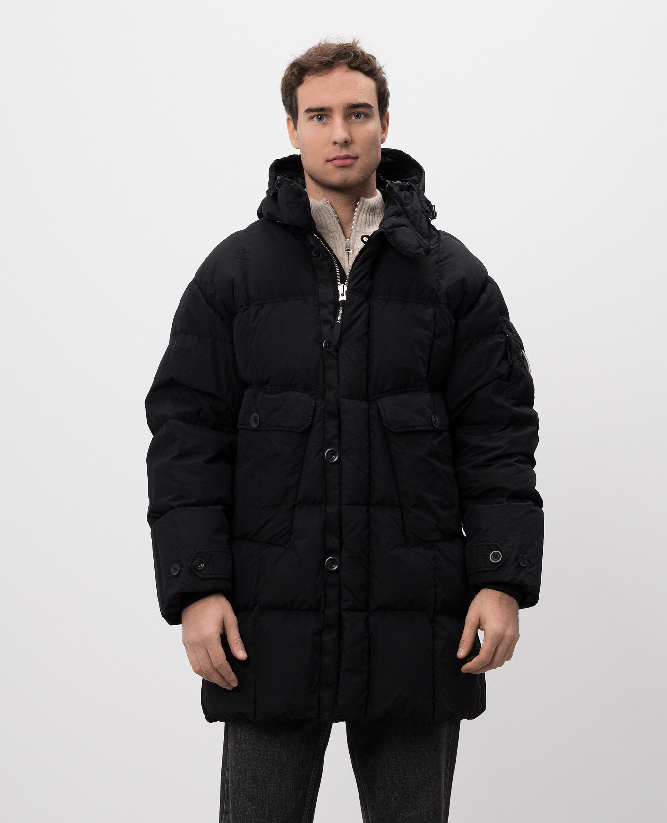 

Black down jacket Flatt Nylon C.P. Company