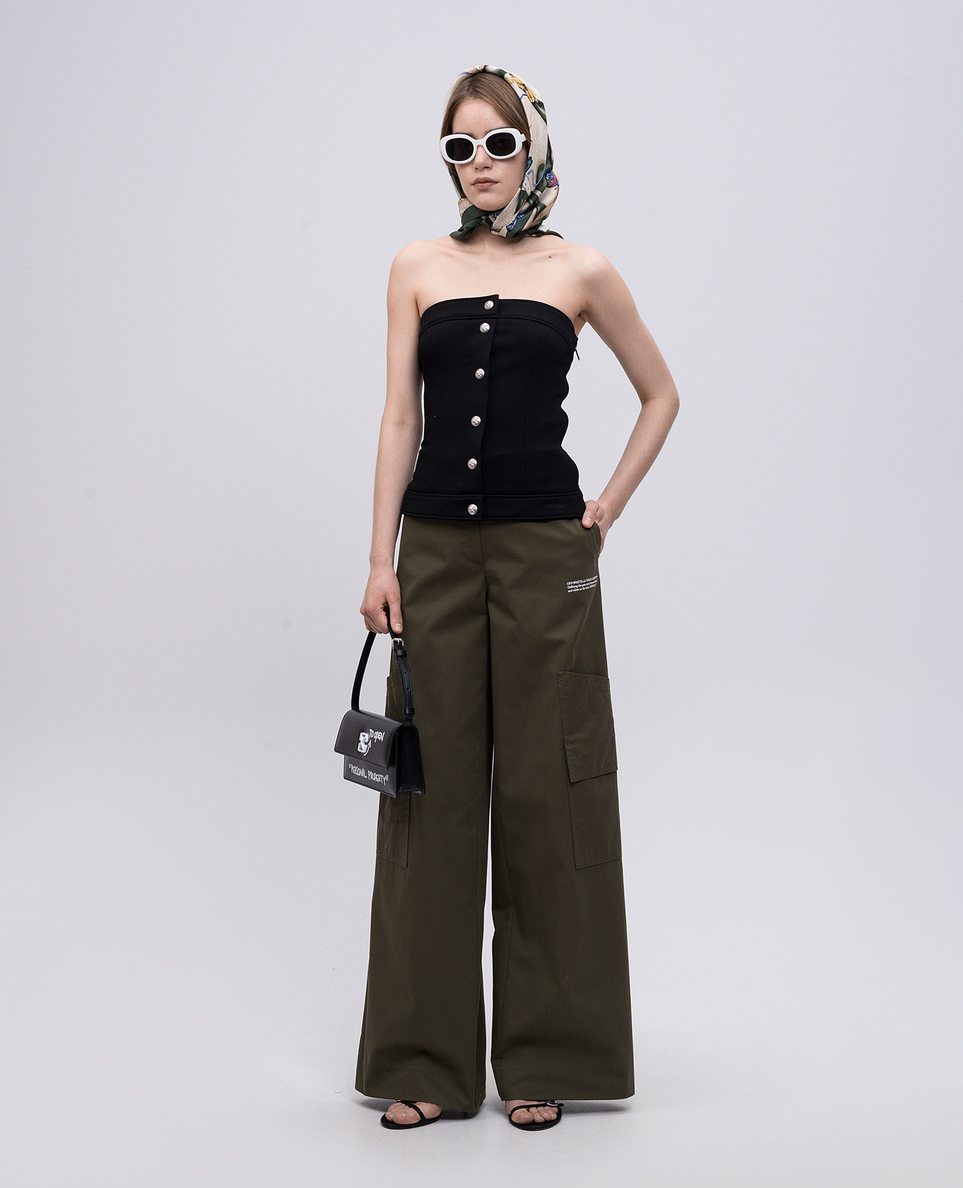 

Green cargo pants with logo Off-White