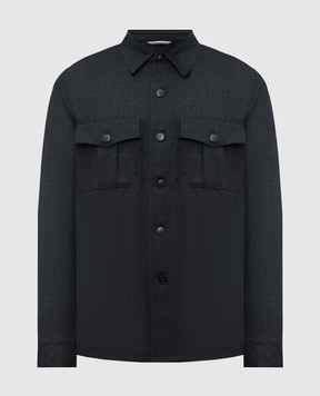 Canali Gray wool shirt AR0347231019