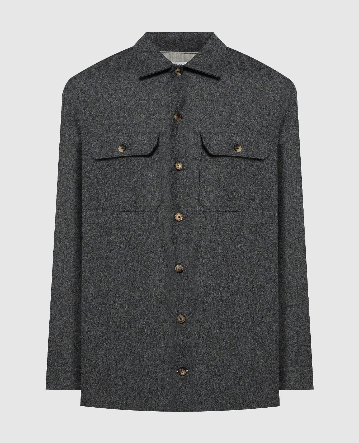 

Gray woolen shirt Brunello Cucinelli, Grey