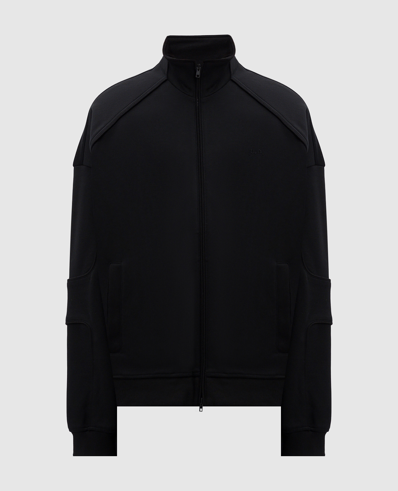 Black sports jacket punto track with logo juun.j
