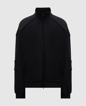 Juun.j Black sports jacket PUNTO TRACK with logo JC4X41P565