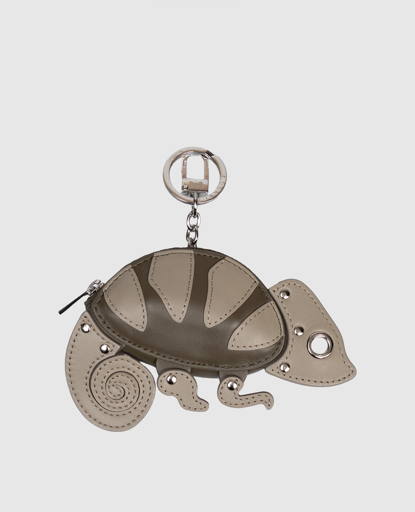 

SETA Khaki Leather Keychain Max Mara Weekend