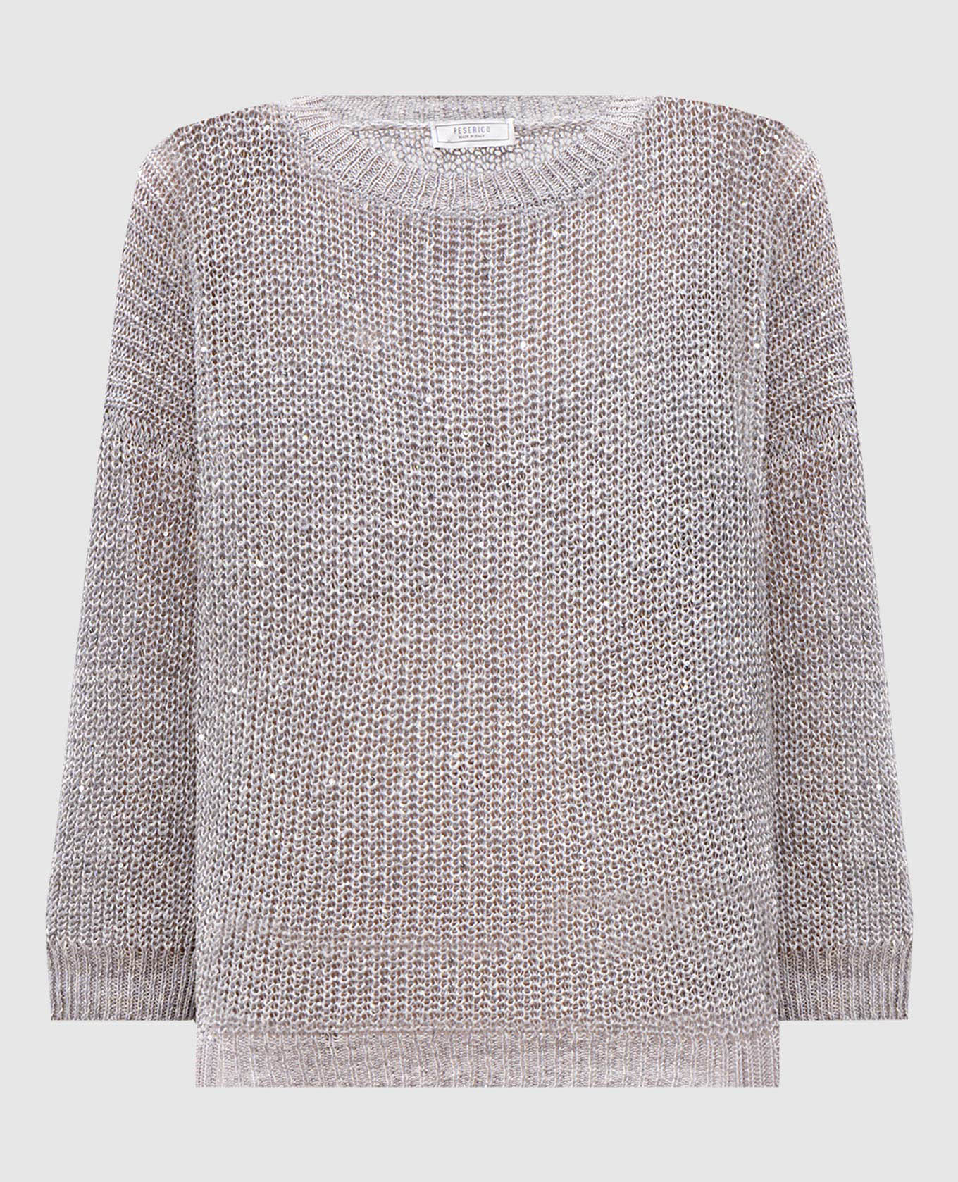 

Gray linen jumper with sequins Peserico, Grey