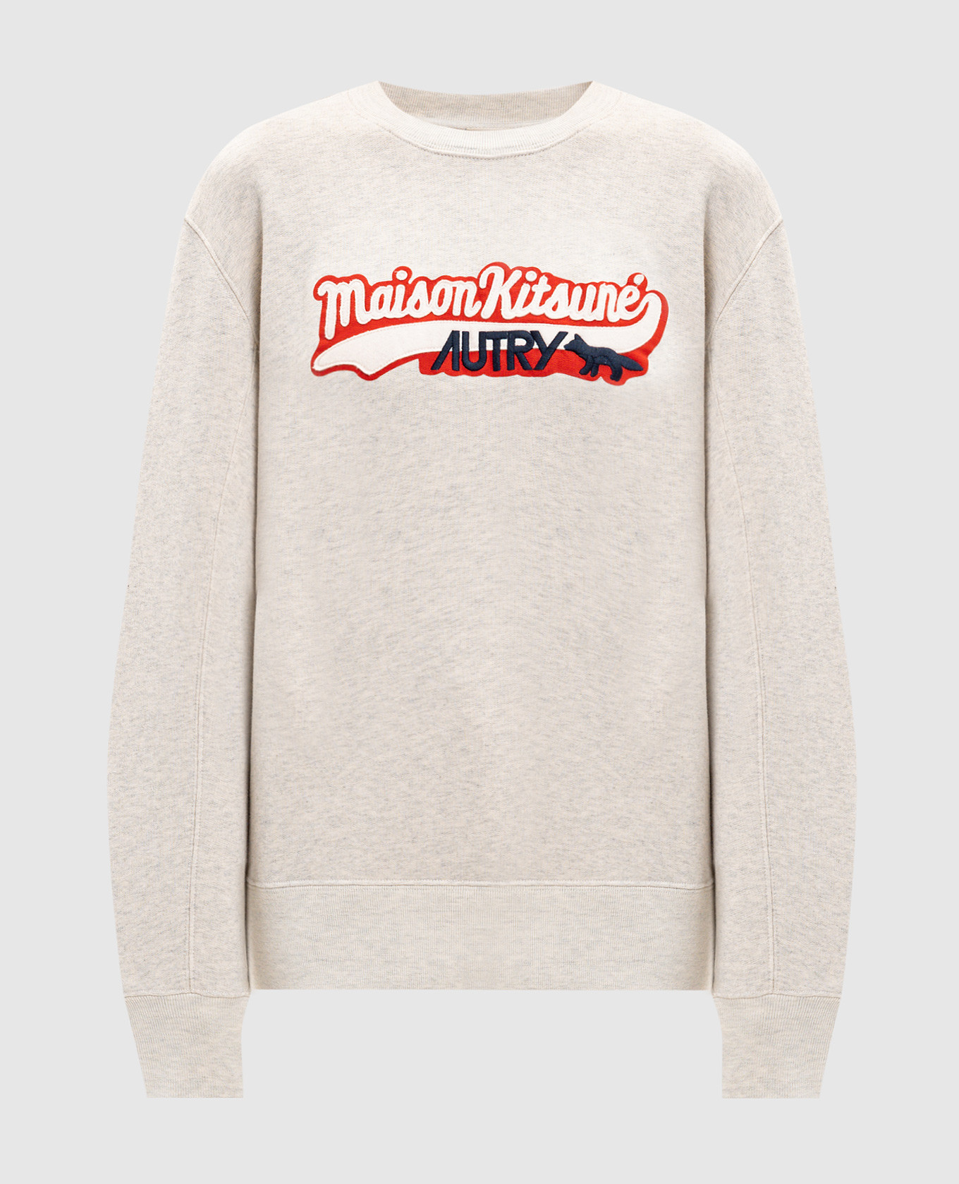 Beige melange sweatshirt with logo AUTRY