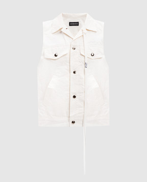 Ann Demeulemeester Juliette white denim vest B0010181FA559
