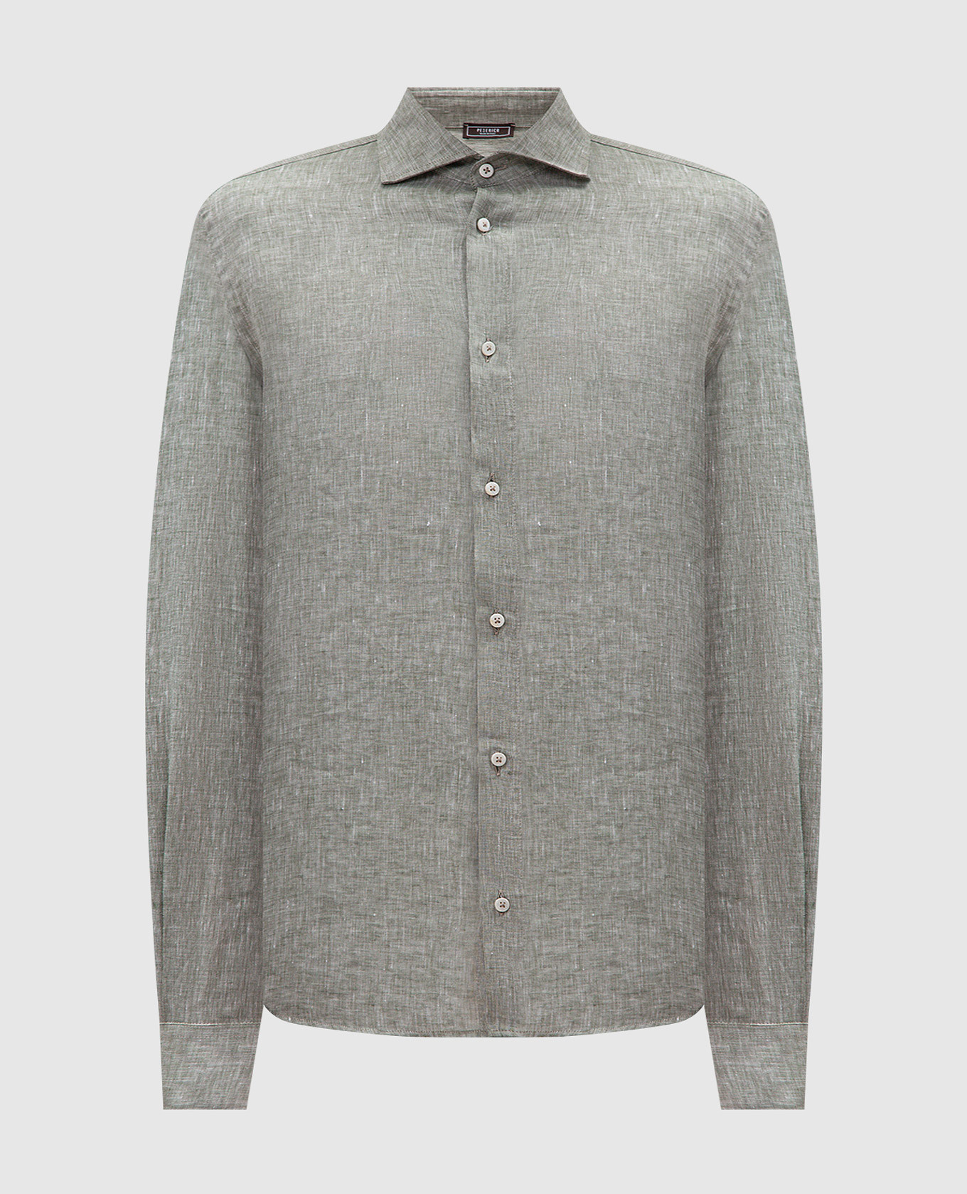 Green linen shirt Peserico