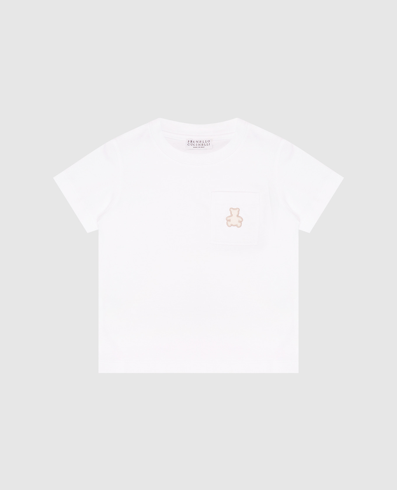

Children's white T-shirt with a patch Brunello Cucinelli