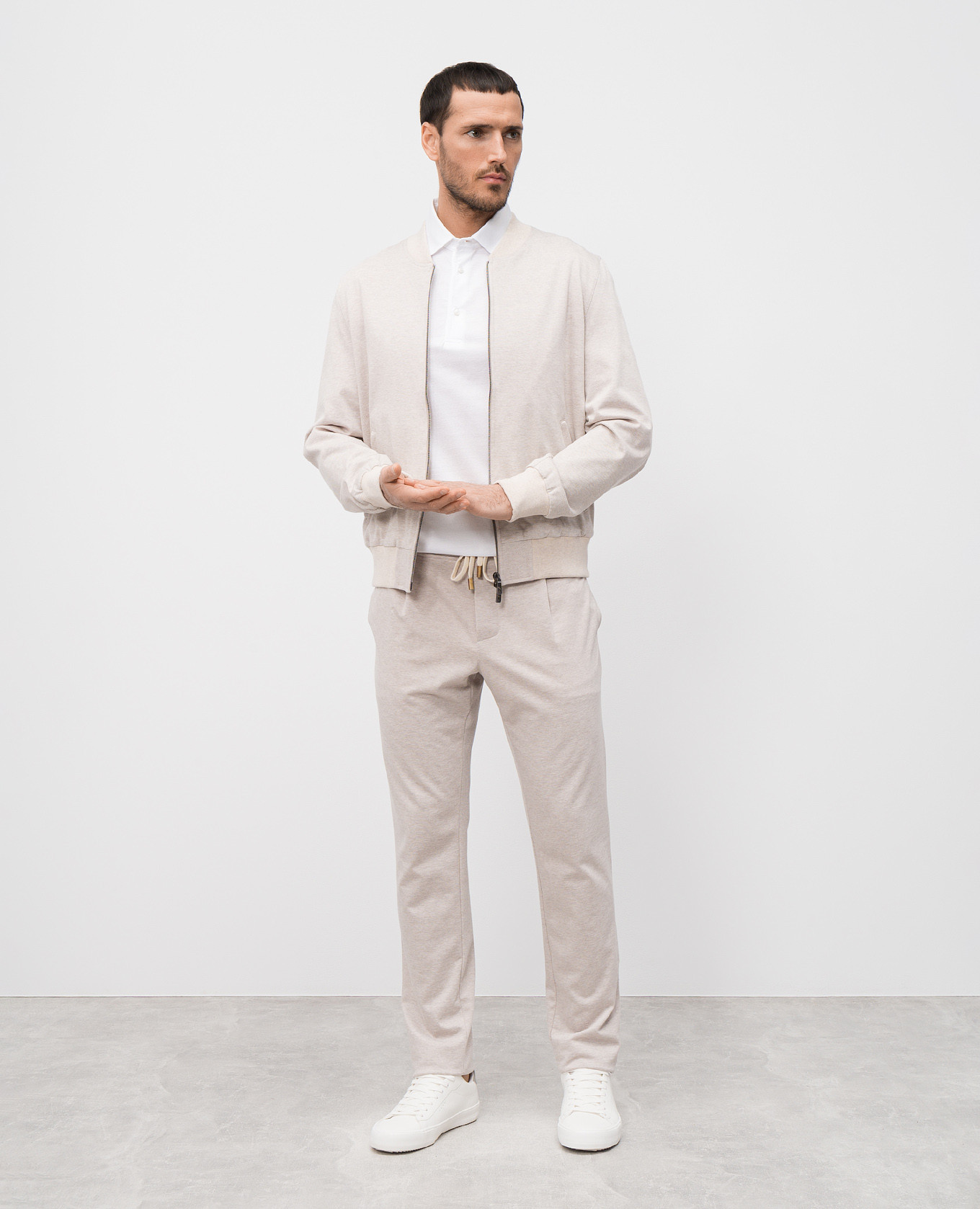

White polo shirt with logo CAPOBIANCO