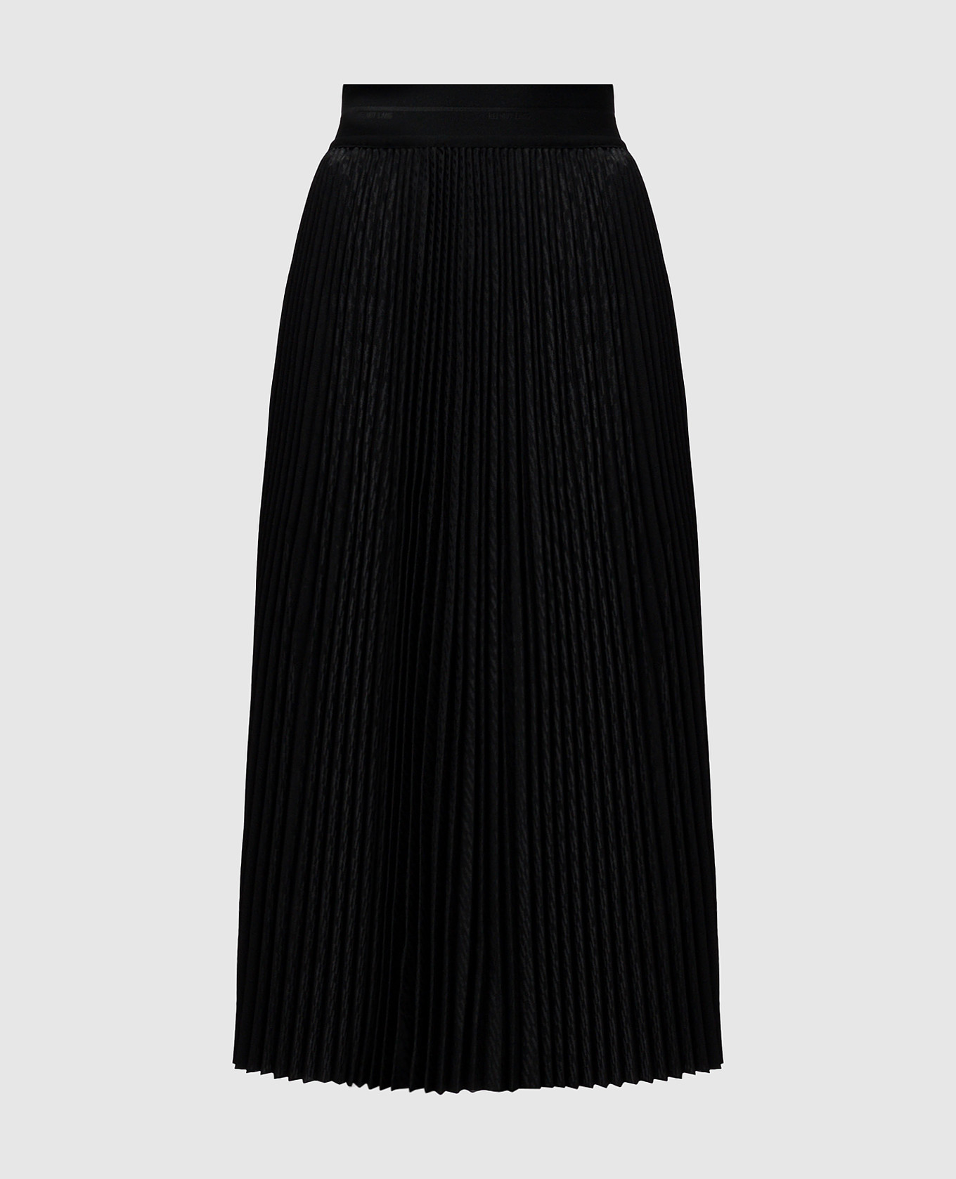 

Black midi skirt with logo monogram pattern wool Helmut Lang