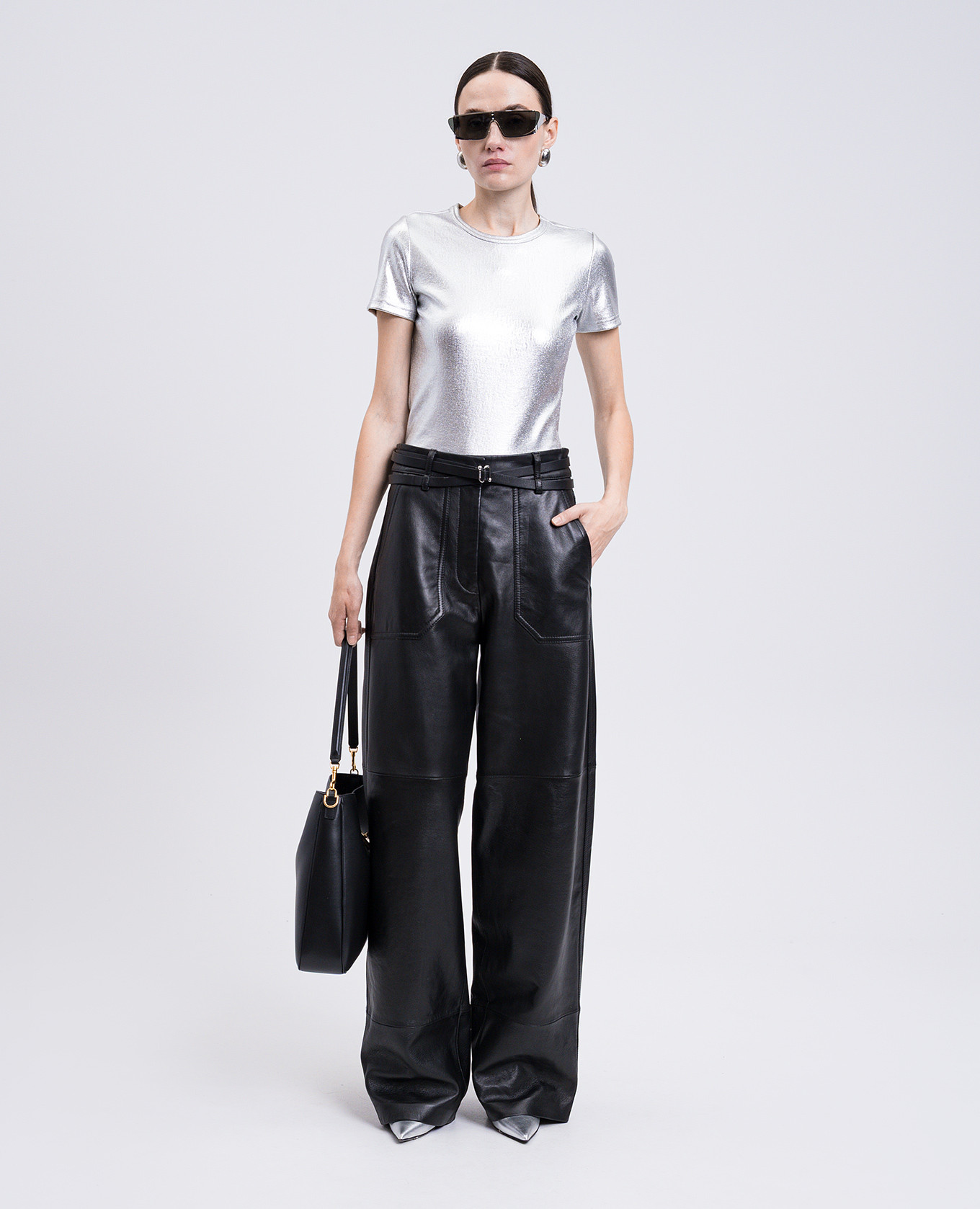 

Black leather pants GARBO Max Mara Sportmax