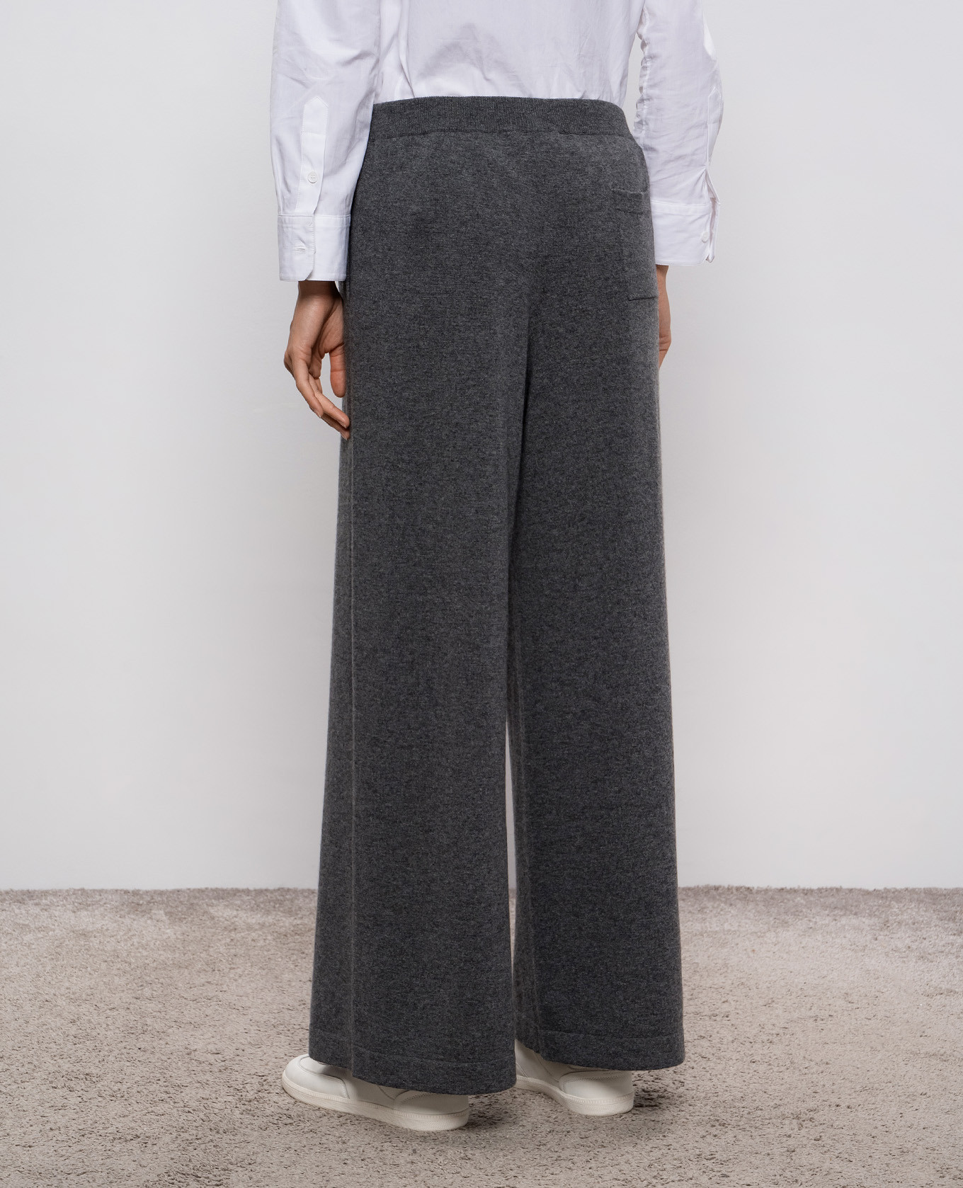 Gray wool, cashmere and silk pants Brunello Cucinelli 4