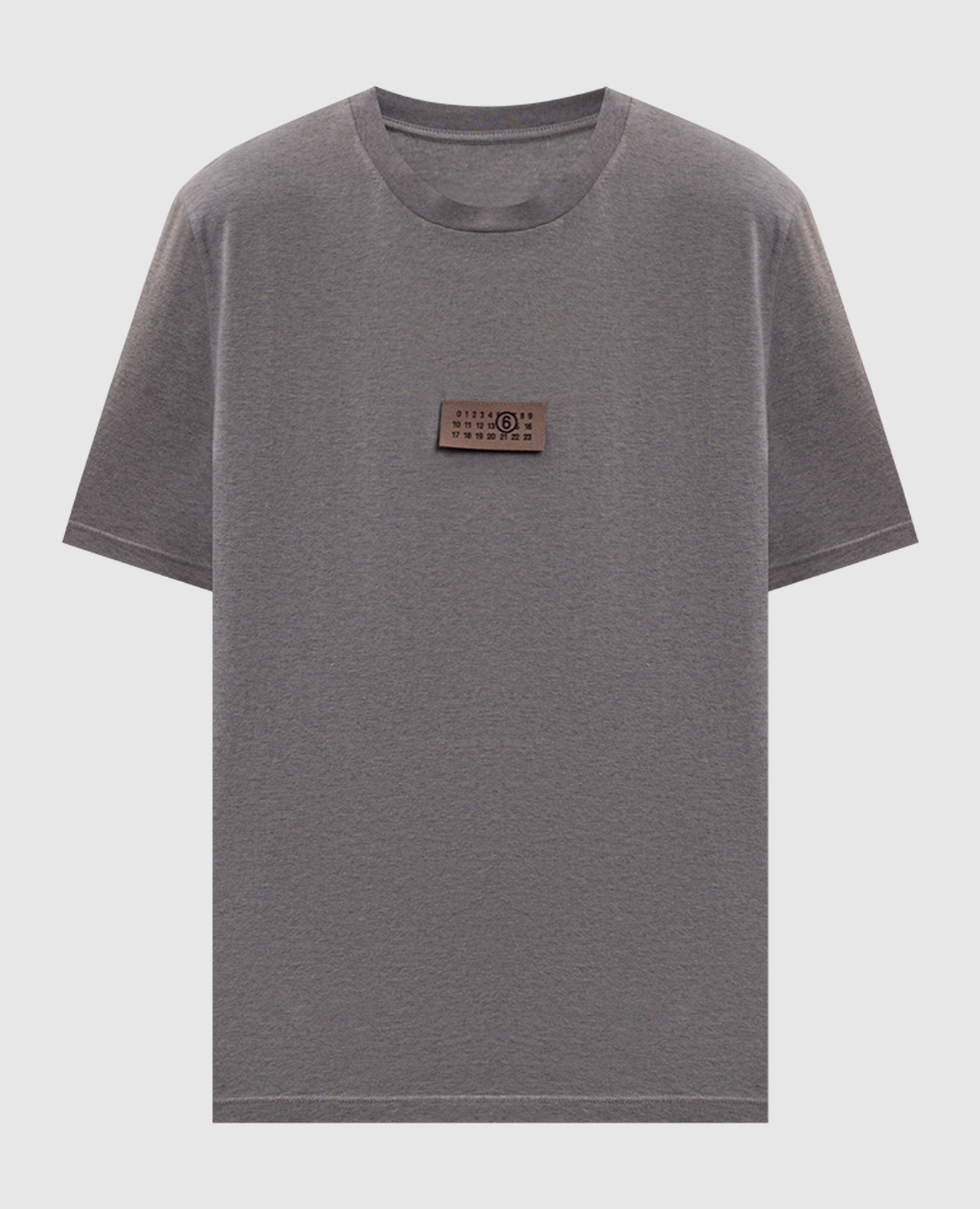 Grey T-shirt with logo patch Maison Margiela MM6