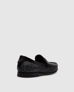 Dolce&Gabbana Gray loafers in logo pattern A30263A3721