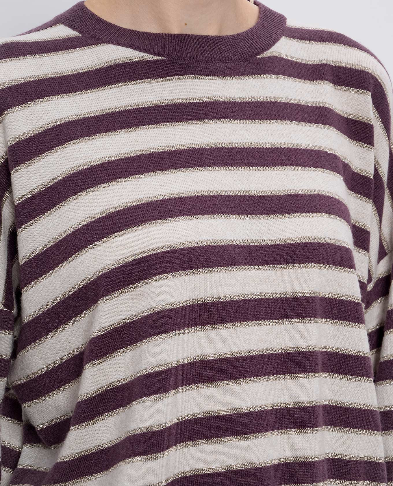 

Beige striped cashmere jumper Brunello Cucinelli