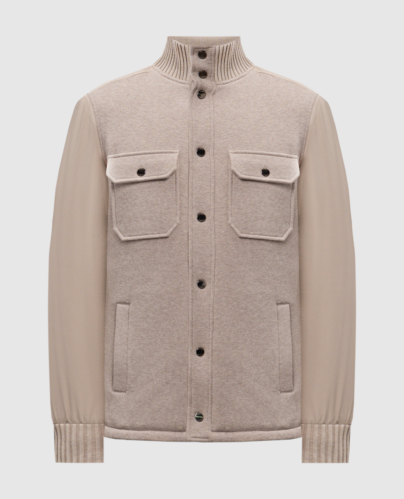 

Beige logo cashmere jacket CAPOBIANCO