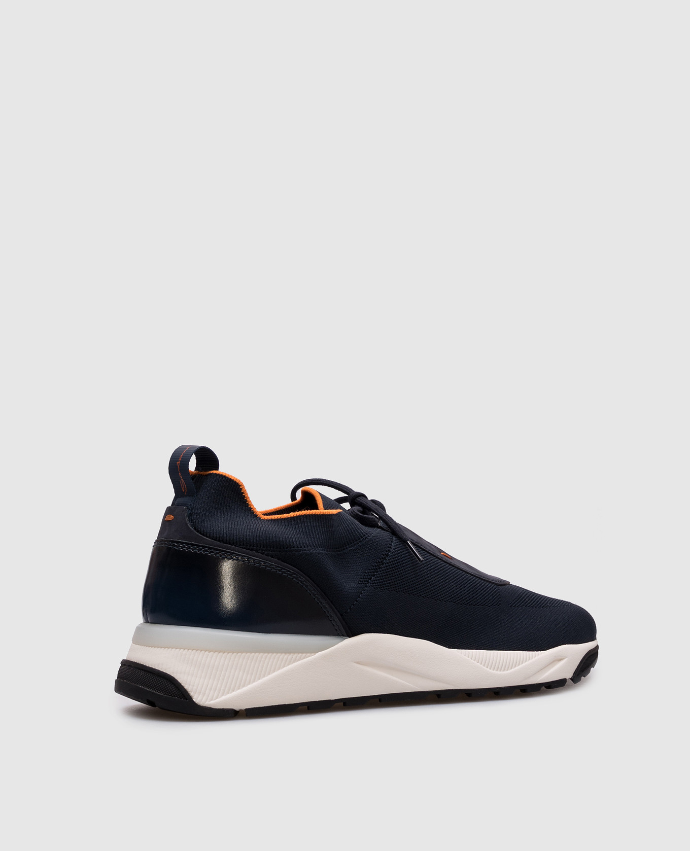 

FLIN blue sneakers with leather inserts Santoni