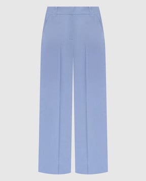 Max Mara Weekend Blue ZIRCONE pants with linen ZIRCONE