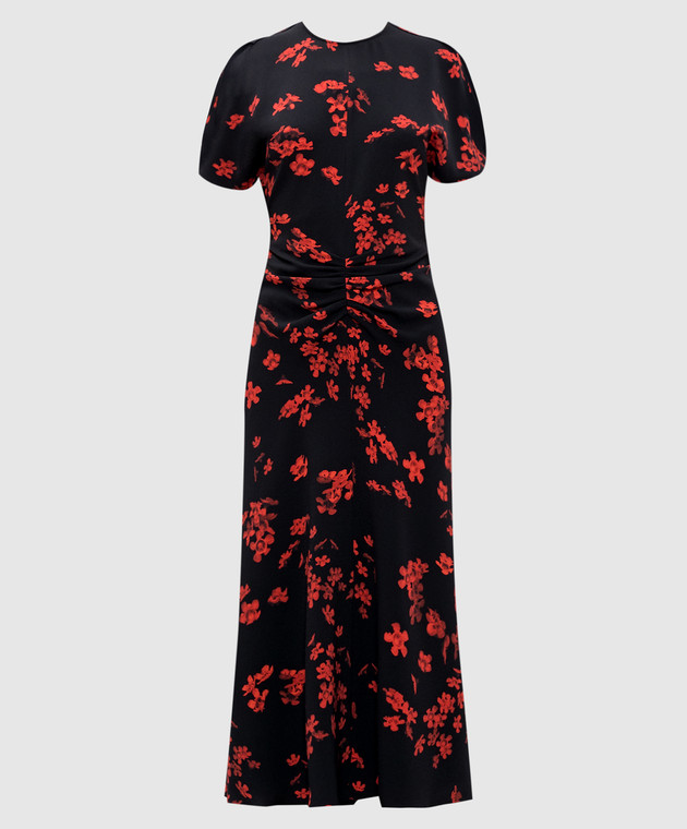Victoria Beckham - Black midi dress in a floral pattern 1324WDR005227H - shop with European delivery at Symbol Victoria Beckham - Black midi dress in a floral pattern 1324WDR005227H - shop with European delivery at Symbol