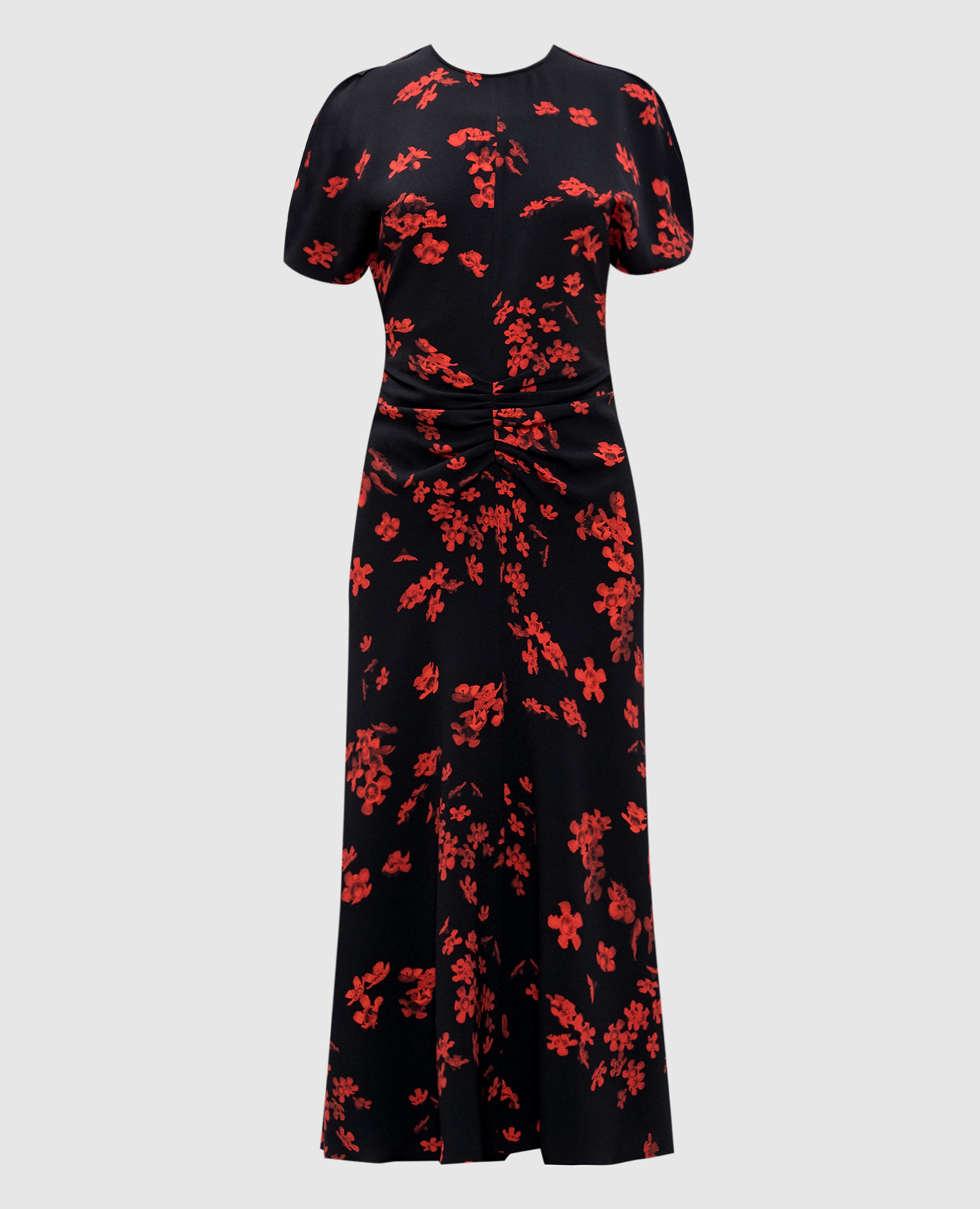 

Black midi dress in a floral pattern Victoria Beckham