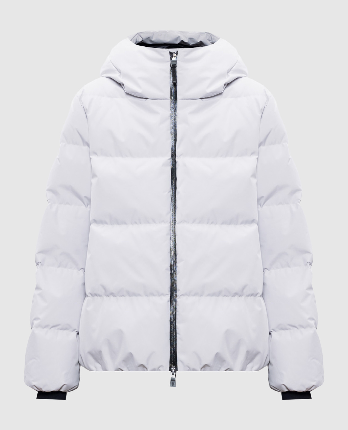 Herno Gray down jacket with logo print