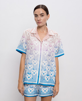 Casablanca Printed silk blouse WPF25SH20008