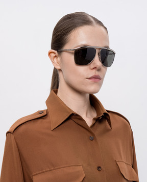 Saint Laurent Victoire silver sunglasses 832552Y9969