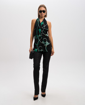 Ralph Lauren Black pants with silk 914ITT14