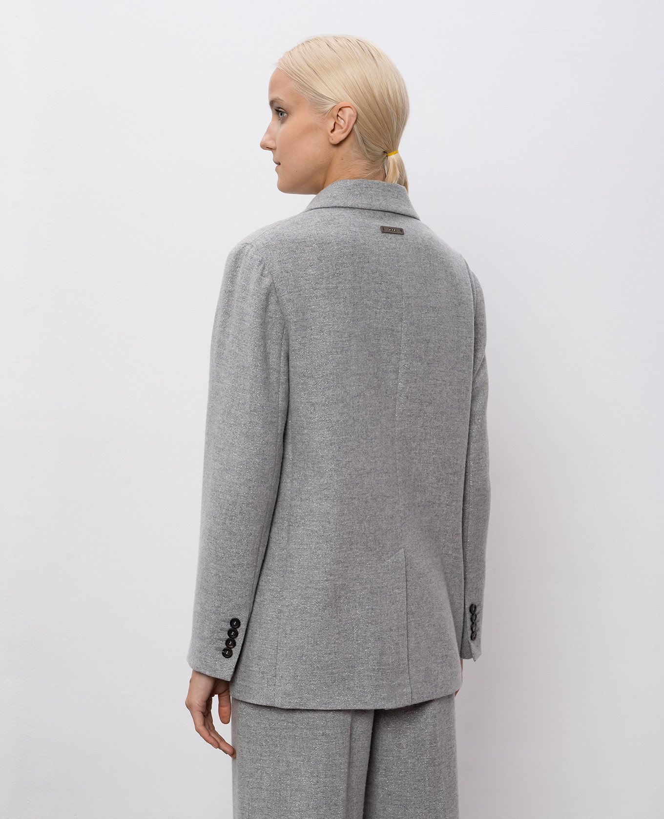 

Gray wool and cashmere jacket with lurex Peserico, Grey