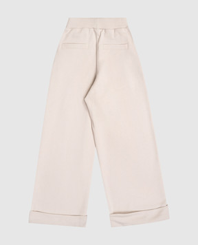 Balmain Children's beige pants with lapels BX6A40Z3183