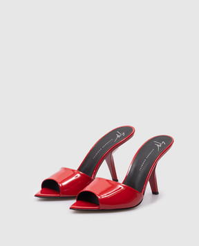 Giuseppe Zanotti Intrigo red patent leather mules E400068