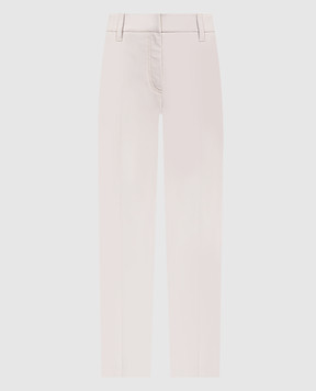Brunello Cucinelli Gray pants with monil chain M0F70P8594