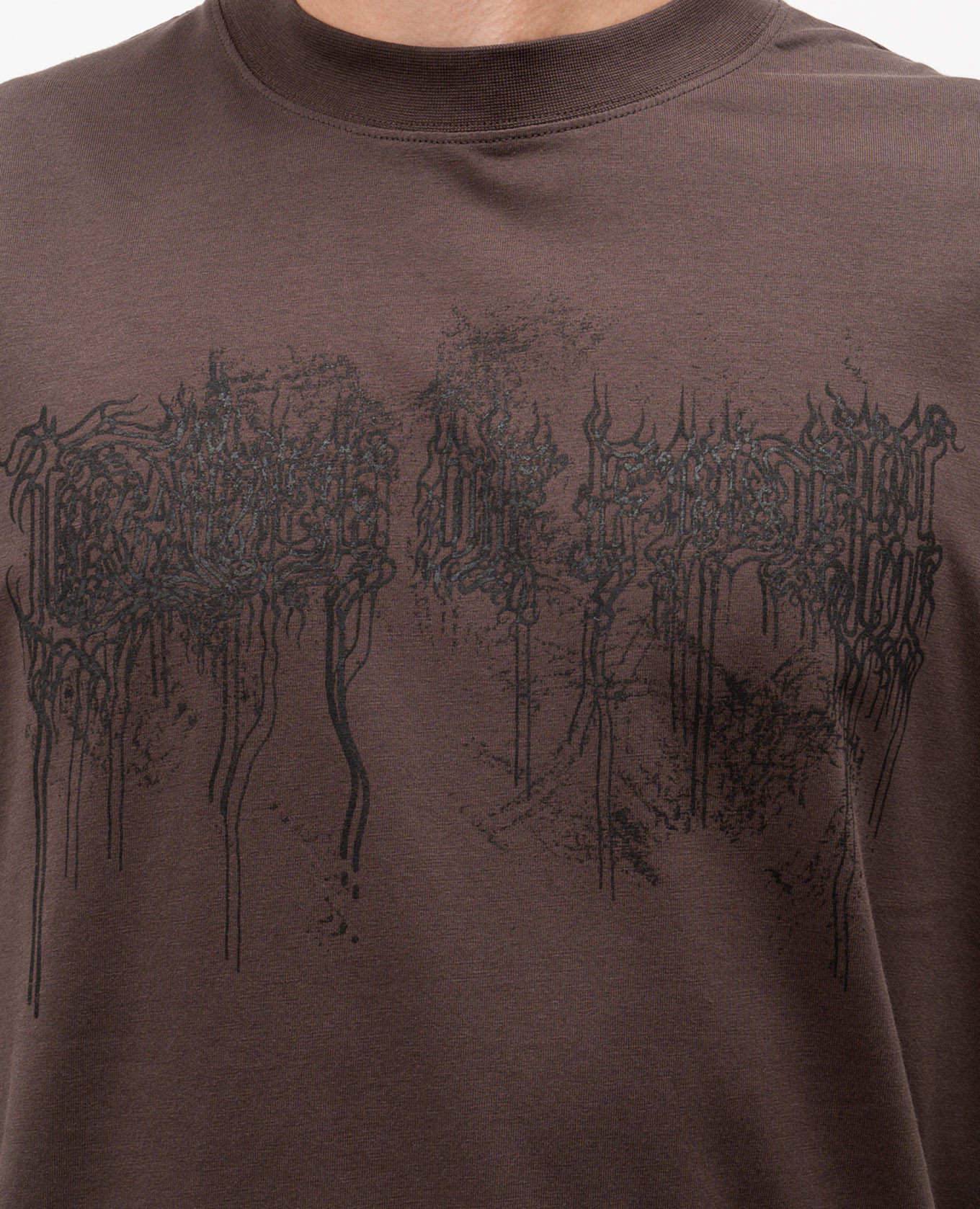 Brown T-shirt with Cradle of Filth print Vetements 5