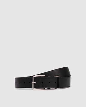 Givenchy Black leather belt with logo engraving BK407HK18A