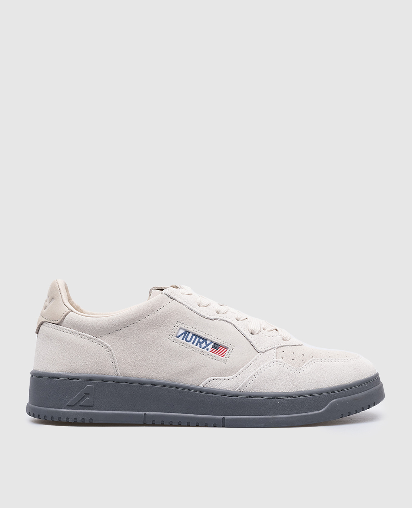 Medalist gray suede sneakers with logo autry